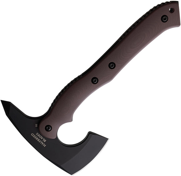 Halfbreed Blades Compact Brown & Black G10 K110 Steel Rescue Axe Duotone CRA02BDE