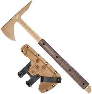 Halfbreed Blades Large Brown Smooth G10 K110 Steel Breaching Axe LBA01DE