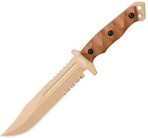 Halfbreed Blades Large Infantry Gen 2 Brown G10 K110 Fixed Blade Knife LIK01G2DE