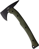 Halfbreed Blades Large Doutone OD Green G10 K110 Steel Rescue Axe LRA01BLKODG