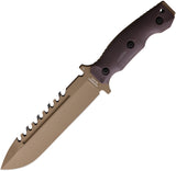 Halfbreed Blades Large Survival Dark Earth G10 K110 Steel Fixed Blade Knife w/ Sheath LSK01DE