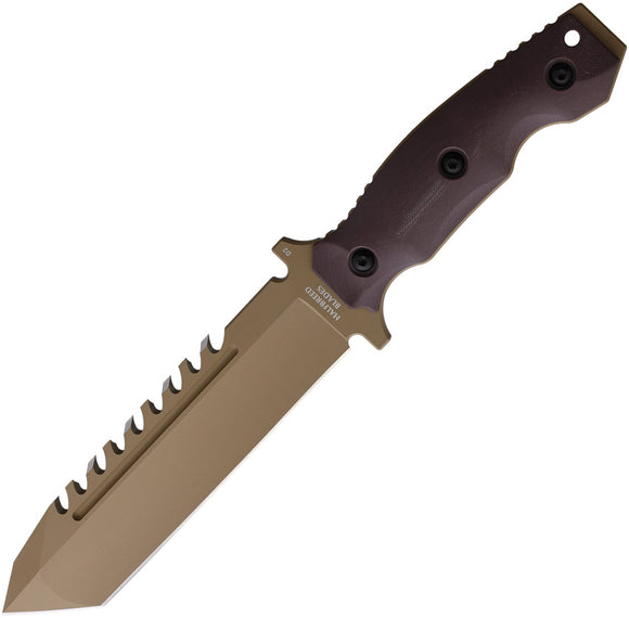 Halfbreed Blades Large Survival Dark Earth G10 K110 Steel Fixed Blade Knife w/ Sheath LSK02DE