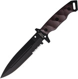 Halfbreed Blades Medium Infantry Brown G10 K110 Fixed Blade Knife MIK01PSBLKDE