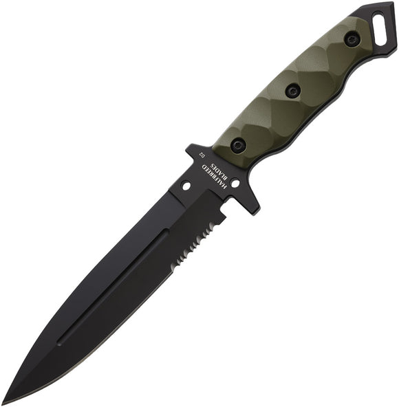 Halfbreed Blades Medium Infantry Green G10 K110 Fixed Blade Knife MIK01PSBLKOD