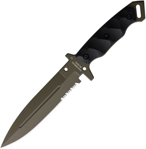 Halfbreed Blades Medium Infantry Black G10 K110 Fixed Blade Knife MIK01PSODBLK