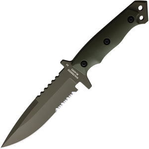 Halfbreed Blades Medium Infantry Green G10 K110 Fixed Blade Knife MIK03OD