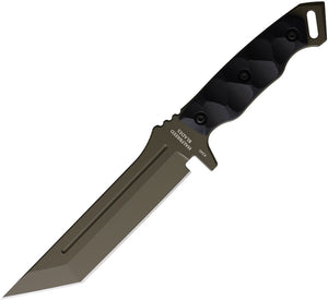 Halfbreed Blades Medium Infantry Black G10 K110 Fixed Blade Knife MIK05PODBLK