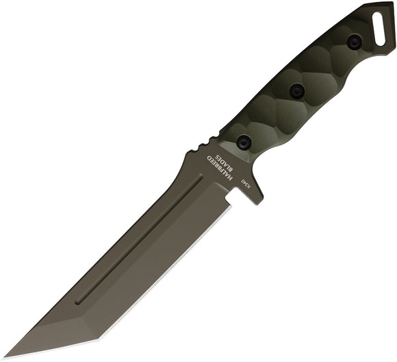 Halfbreed Blades Medium Infantry Green G10 K110 Fixed Blade Knife MIK05POD