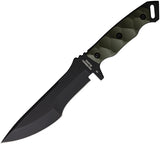 Halfbreed Blades Medium Infantry Green G10 K110 Fixed Blade Knife MIK08BLKODG