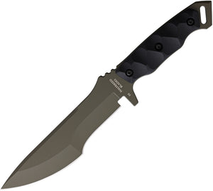 Halfbreed Blades Medium Infantry Black G10 K110 Fixed Blade Knife MIK08ODBLK