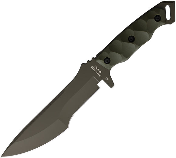 Halfbreed Blades Medium Infantry Green G10 K110 Fixed Blade Knife MIK08OD