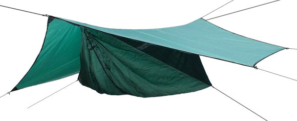 Hennessy Hammock Safari Asymmetrical Classic Waterproof Canopy Holds 350 lbs Green Outdoor Tree Hammock