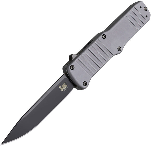 Heckler & Koch Automatic HK Hadron Knife OTF Gray Aluminum 154CM Stainless PVD Clip Point Blade 54012