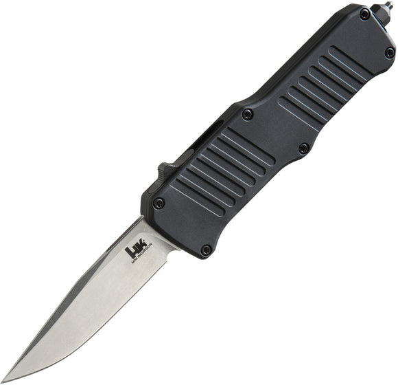 Heckler & Koch Automatic Hk Mini Incursion Knife OTF Black Aluminum 154CM Stainless Clip Pt Blade 54050