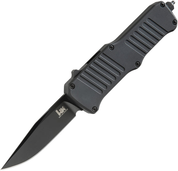 Heckler & Koch Automatic Hk Mini Incursion Knife OTF Black Aluminum 154CM Stainless PVD Clip Pt 54056