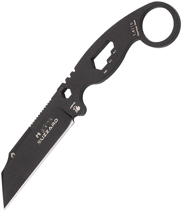 Hydra Knives Buzzard Black Vulture 1.4116 Stainless Fixed Blade Knife 01BLACKSBR