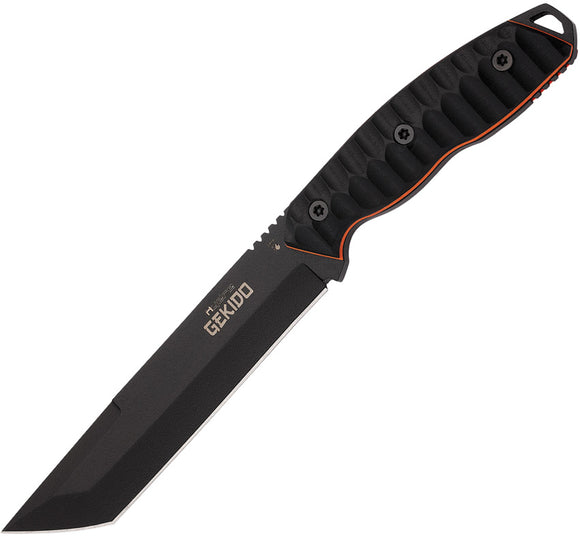 Hydra Knives Gekido Black G10 Sleipner Steel Fixed Blade Knife w/ Sheath S09