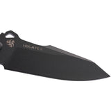 Hydra Knives Hecate II Black G10 Niolox Steel Fixed Blade Knife w/ Sheath S15BL