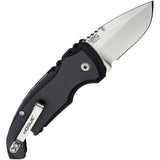 Hogue Automatic A01 Microswitch Knife Button Lock Black Aluminum CPM-154 Tumbled Drop Pt Blade 24120