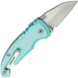 Hogue Automatic A01 Microswitch Knife Button Lock Teal Aluminum CPM-154 Stainless Wharncliffe 24143