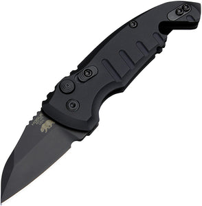 Hogue Automatic A01 Microswitch Knife Button Lock Black Aluminum CPM-154 Stainless Wharncliffe 24146