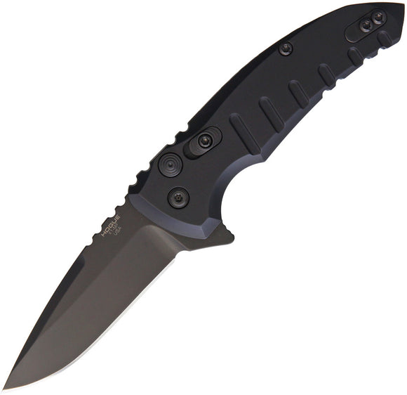 Hogue X1 Microflip Button Lock Knife Black G10 Handle Folder 24176