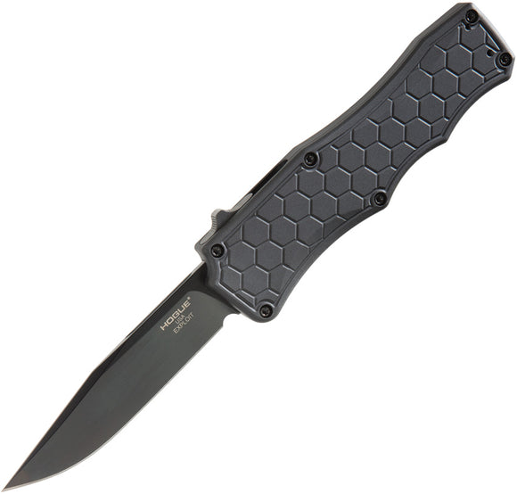 Hogue Automatic Exploit Knife OTF Black Aluminum CPM-S30V Stainless PVD Clip Point Blade 34056