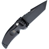Hogue Automatic Ex-A01 Knife Button Lock Black Aluminum 154CM Stainless Tanto Blade 34120