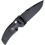 Hogue Automatic Ex-A01 Knife Button Lock Black Aluminum 154CM Stainless Drop Pt Blade 34130