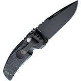 Hogue Automatic EX-A01 Knife Button Lock Black G10 154CM Stainless Drop Pt Blade 34139