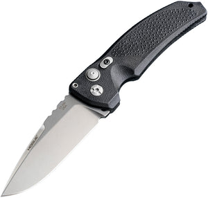 Hogue Automatic Ex-A03 Knife Button Lock Black 154CM Stainless Drop Point Blade 34336