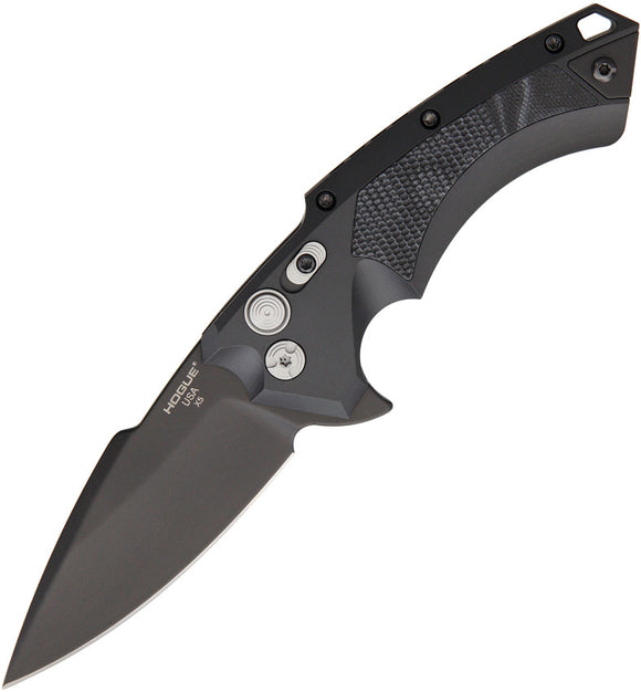 Hogue X5 Button Lock Spear Pt Black G-Mascus Folding Pocket Knife 34579