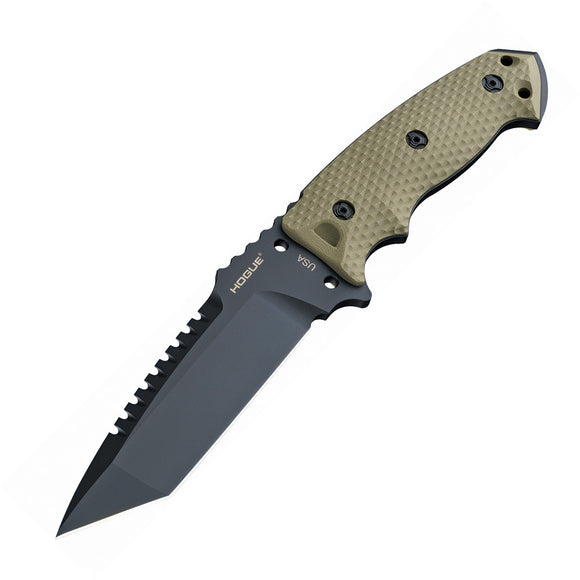 Hogue EX-F01 Fixed Blade OD Green A2 Tool Tanto Full Tang Knife 10.5