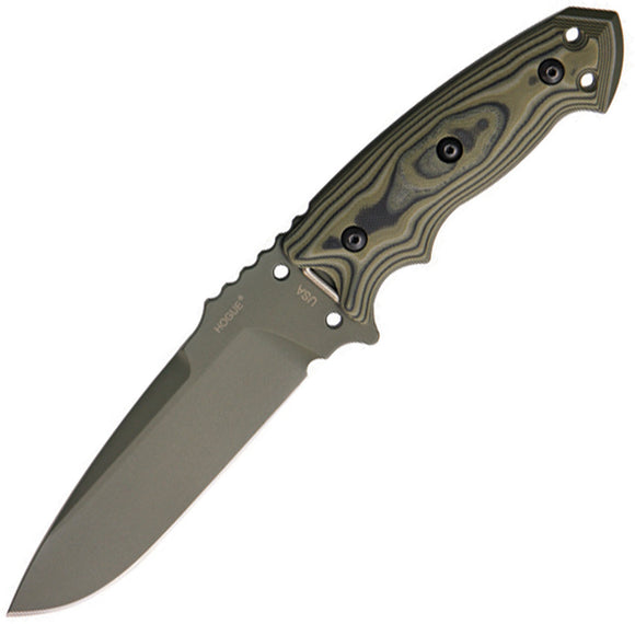 Hogue EX-F01 Fixed Blade Green G10 Mascus A2 Tool Steel Knife w/ Sheath 35171