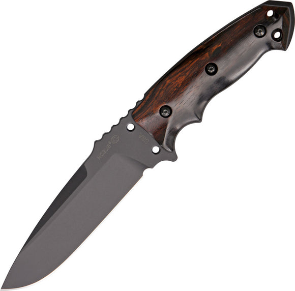 Hogue Tactical Cocobolo Wood A2 Tool Gun-Kote Fixed Blade Knife MOLLE 35176