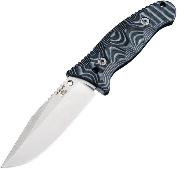Hogue EX-F02 Grey & Black Smooth Micarta 154CM Fixed Blade Knife 35279