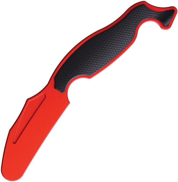 Hoback Knives Red Aluminum Talim Fixed Blade Trainer Knife 011T