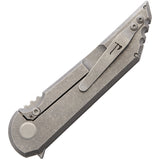 Hoback Knives Kwaiback MK5 Framelock Stonewash Folding Pocket Knife 0150