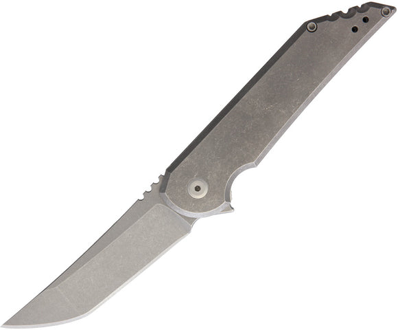 Hoback Knives Kwaiback MK5 Framelock Stonewash Folding Pocket Knife 0150