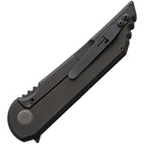 Hoback Knives Kwaiback MK5 Framelock Black Folding Pocket Knife 0152