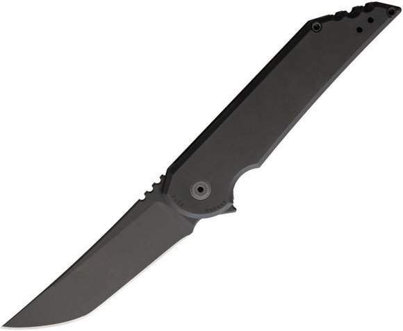 Hoback Knives Kwaiback MK5 Framelock Black Folding Pocket Knife 0152