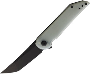 Hoback Knives Radford Knife Framelock Jade G10 & Titanium Folding CPM-20CV 019JG