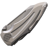 Hoback Knives Sumo Pocket Knife Button Lock Light Gray Folding CPM-20CV 021LG