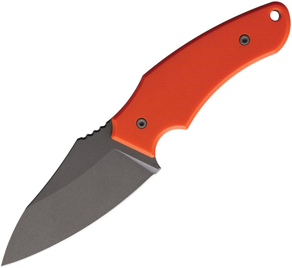 Hoback Knives Shepherd Orange G10 CPM-20CV Fixed Blade Knife w/ Sheath 026O