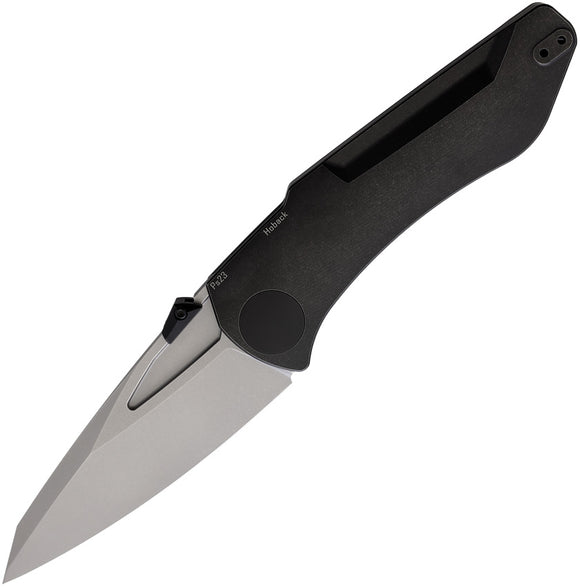 Hoback Knives Summit Framelock Black Titanium Folding M390 Pocket Knife 030B