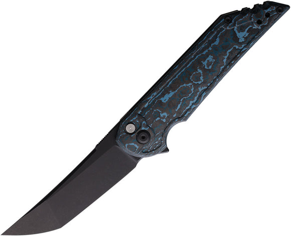 Hoback Knives Kwaiback Button Lock Arctic Storm Carbon Fiber Folding 20CV Steel Pocket Knife 039