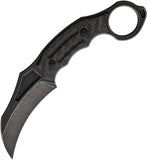Hoback Knives Tusk Karamit Carbon Fiber 154CM Stainless Fixed Blade Knife 043B