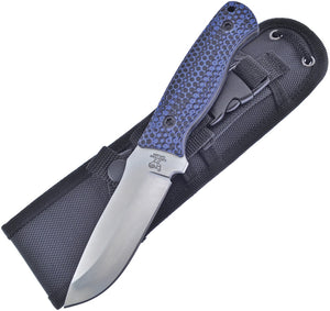 Hen & Rooster 8.5" Blue g10 Handled Fixed Blade Knife 006bl
