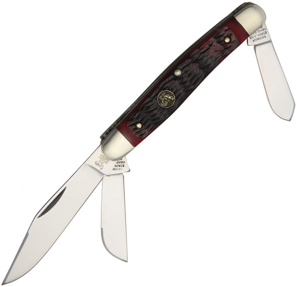 Hen & Rooster Stockman Red Pick Bone Folding Stainless Pocket Knife 313RPB