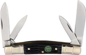 Hen & Rooster Congress Black Bone Folding Stainless Steel Pocket Knife 324CBJB